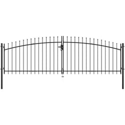 Vidaxl - Double portail avec haut sous forme de lance 400 x 200 cm