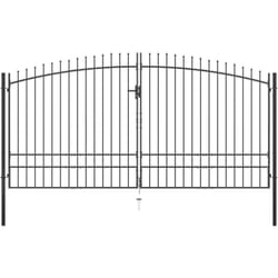 Vidaxl - Double portail avec haut sous forme de lance 400 x 248 cm
