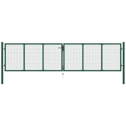 Portail en treillis de jardin acier 390x75 cm vert Vidaxl