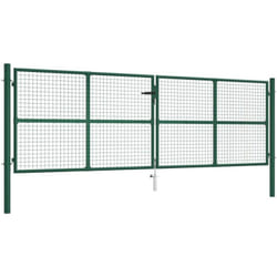 Vidaxl - Portail en treillis de jardin acier 390x125 cm vert