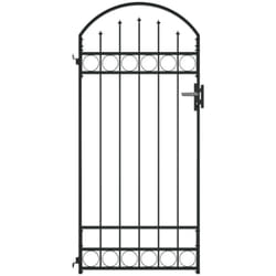 Vidaxl - Portail de jardin avec dessus arqué Acier 89x200 cm Noir