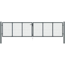 Vidaxl - Portail en maille de jardin Acier galvanisé 400 x 150 cm Gris
