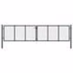 vidaXL Portail en maille de jardin Acier galvanisé 400 x 175 cm Gris