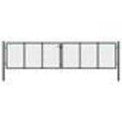 vidaXL Portail en maille de jardin Acier galvanisé 400 x 175 cm Gris