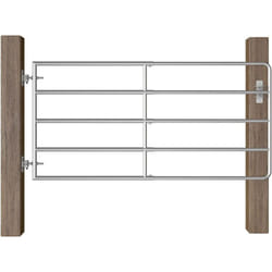 Vidaxl - Portillon à 5 barres Acier (95-170)x90 cm Argenté