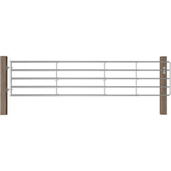 Portillon à 5 barres Acier (150-400)x90 cm Argenté Vidaxl