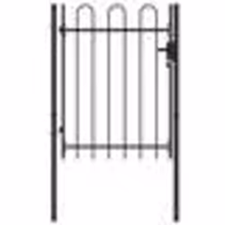 vidaXL Portillon simple porte avec dessus arqué Acier 1x1,2 m Noir - TU