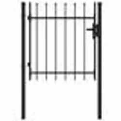 vidaXL Portillon simple porte avec dessus à pointe Acier 1x1 m Noir - TU