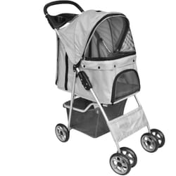 Vidaxl - Poussette pliable pour chiens/chats Gris