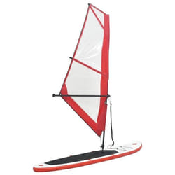 vidaXL Ensemble de planche SUP gonflable avec voile Rouge et blanc - TU
