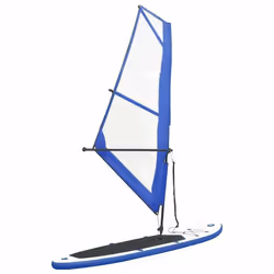 vidaXL Ensemble de planche SUP gonflable avec voile Bleu et blanc - TU