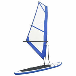 vidaXL Ensemble de planche SUP gonflable avec voile Bleu et blanc - TU