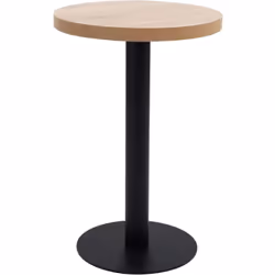 Créez une atmosphère romantique avec notre élégante table de bistro. Le dessus est en MDF avec un motif de grain de bois et e ...