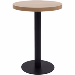 Créez une atmosphère romantique avec notre élégante table de bistro. Le dessus est en MDF avec un motif de grain de bois et e ...