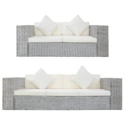 vidaXL Canapé ensemble rotin