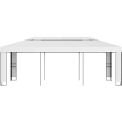 Vidaxl - Tonnelle avec toit double 3x6 m Blanc