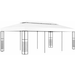 Tonnelle de jardin 6 x 3 m Blanc