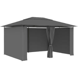 Vidaxl - Tonnelle de jardin avec rideaux 4 x 3 m Anthracite