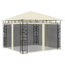Vidaxl - Belvédère avec moustiquaire 3x3x2,73 m Crème 180 g/m²
