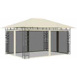 Vidaxl - Belvédère avec moustiquaire 4x3x2,73 m Crème 180 g/m²
