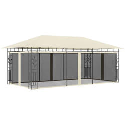 Vidaxl - Belvédère avec moustiquaire 6x3x2,73 m Crème