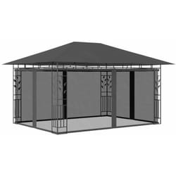 vidaXL Belvédère avec moustiquaire 4x3x2,73 m Anthracite 180 g/m²