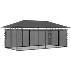 vidaXL Belvédère avec moustiquaire 6x3x2,73 m Anthracite