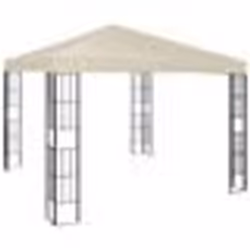 vidaXL Belvédère 3x3 m Crème - TU