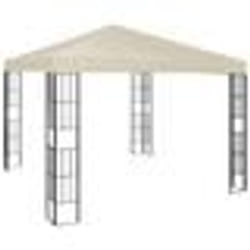 vidaXL Belvédère 3x3 m Crème - TU