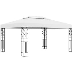 Vidaxl - Tonnelle avec double toit 3x4 m Blanc