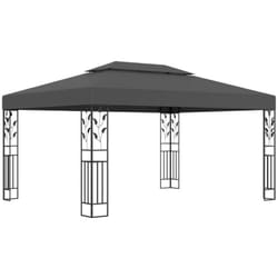 Vidaxl - Tonnelle avec double toit 3x4 m Anthracite