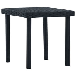 vidaXL Table à thé de jardin Noir 40x40x40 cm Résine tressée 48561