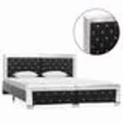 vidaXL Cadre de lit Noir Similicuir 160x200 cm - 160 x 200 cm