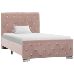 Vidaxl - Cadre de lit Rose Velours 90x200 cm