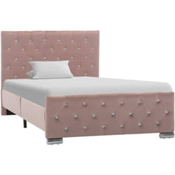 Vidaxl - Cadre de lit sans matelas Rose Velours 100x200 cm