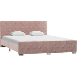 Vidaxl - Cadre de lit Rose Velours 160x200 cm