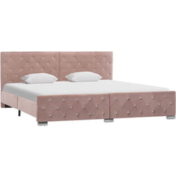 Cadre de lit Rose Velours 180x200 cm - Vidaxl