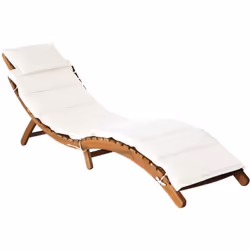 Description générale Avec notre chaise longue en bois d'acacia massif, vous aurez toujours un endroit confortable pour vous d ...