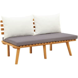 Banc de jardin avec coussins 115 cm Bois solide d'acacia