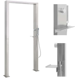 Vidaxl - Douche d'extérieur à double jet Acier inoxydable