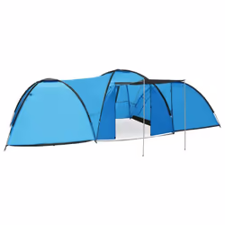 vidaXL Tente igloo de camping 650x240x190 cm 8 personnes Bleu - TU