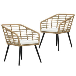 VidaXL 48576 chaise d'extérieur Terrace Siège rembourré Polyester, Polyuréthane, Acier Noir, Chêne, Blanc