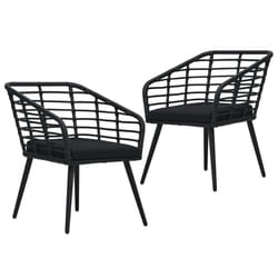 VidaXL 48578 chaise d'extérieur Terrace Siège rembourré Polyester, Polyuréthane, Acier Noir