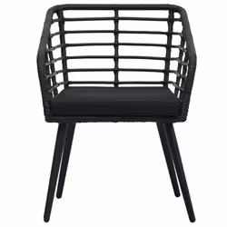 VidaXL 48578 chaise d'extérieur Terrace Siège rembourré Polyester, Polyuréthane, Acier Noir