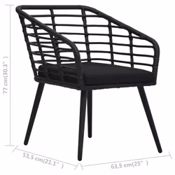 VidaXL 48578 chaise d'extérieur Terrace Siège rembourré Polyester, Polyuréthane, Acier Noir - Vue supplémentaire 8