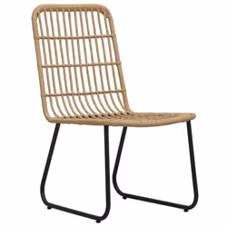 VidaXL 48582 chaise d'extérieur Terrace Polyuréthane, Acier Noir, Chêne