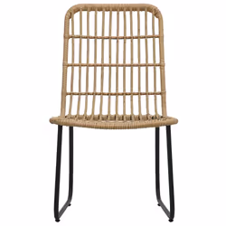 VidaXL 48582 chaise d'extérieur Terrace Polyuréthane, Acier Noir, Chêne