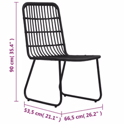 VidaXL 48584 chaise d'extérieur Terrace Polyuréthane, Acier Noir - Vue supplémentaire 8