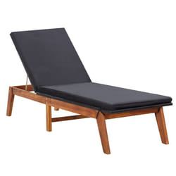 VidaXL 45990 chaise d'extérieur Linge Siège rembourré Bois d'acacia, Polyéthylène, Rotin Noir, Marron