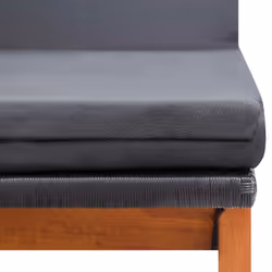 VidaXL 45990 chaise d'extérieur Linge Siège rembourré Bois d'acacia, Polyéthylène, Rotin Noir, Marron - Vue supplémentaire 6